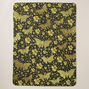 Gold, Schwarz, Schmetterlinge, Blume, Blumen, Must Sherpadecke