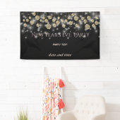 Gold Schwarz Silvester Party funkelnd Banner (Insitu)