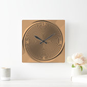 Gold/Schwarz-Swirbel-Design >Wandleuchte Quadratische Wanduhr (Zuhause)