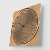 Gold/Schwarz-Swirbel-Design >Wandleuchte Quadratische Wanduhr (Winkel)