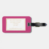 Gold-, Schwarz-u. Pinkkleiner Gepäckanhänger (Rückseite horizontal)