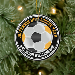 Gold, Schwarz und Weiß ⚽ Keramik Ornament