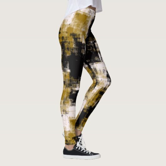 Gold Schwarz und Weiß Leggings (Rechts)