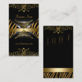 Gold Schwarz Visitenkarte (Vorne/Hinten)