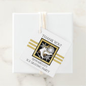 Gold Schwarz-weiß Ice Skaten Party Vielen Dank Geschenkanhänger (Beispiel)