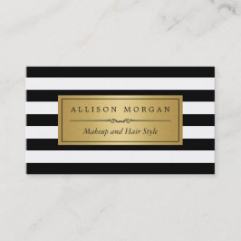 Gold Schwarz-weiß Stripes Erinnerung Eintrittskart Terminkarte