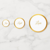 Gold Schwarz-weiß Table Confetti Konfetti (Rückseiten)