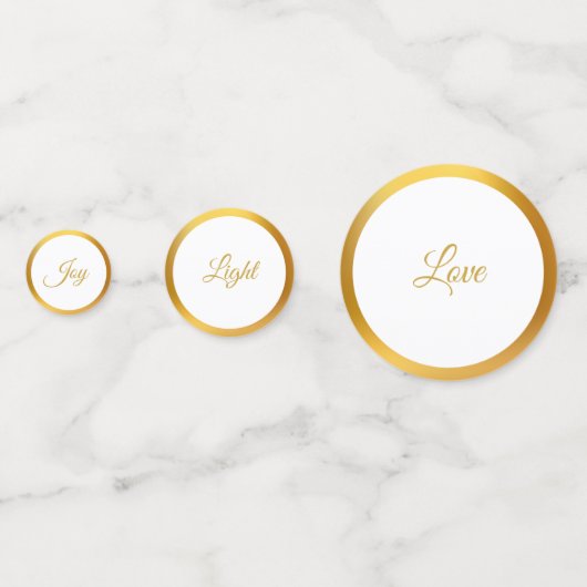 Gold Schwarz-weiß Table Confetti Konfetti (Rückseiten)