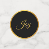 Gold Schwarz-weiß Table Confetti Konfetti (Klein Vorderseite)