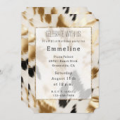 Gold Schwarz-weiße Creme Western Cowhide Einladung