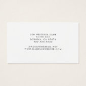 Gold Schwarz-weiße Monogram Earring Display Cards (Rückseite)