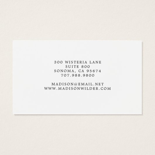 Gold Schwarz-weiße Monogram Earring Display Cards (Rückseite)