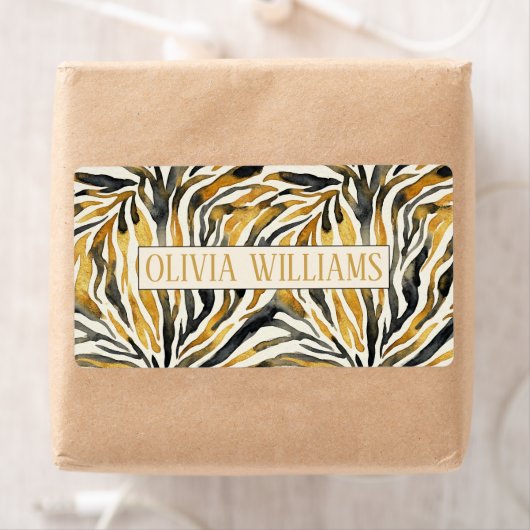 Gold Schwarz Zebrastreifen-Muster (Insitu)