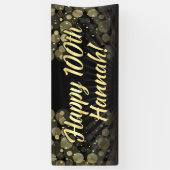 Gold/schwarze Bokeh 100. Banner (Vertikal)