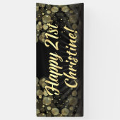 Gold/schwarze Bokeh 21. Banner (Vertikal)