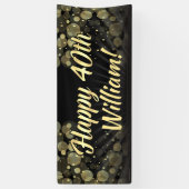 Gold/schwarze Bokeh 40. Banner (Vertikal)