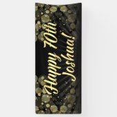 Gold/schwarze Bokeh 70. Banner (Vertikal)