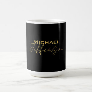 Gold schwarze Farbe elegant moderne minimalistisch Kaffeetasse