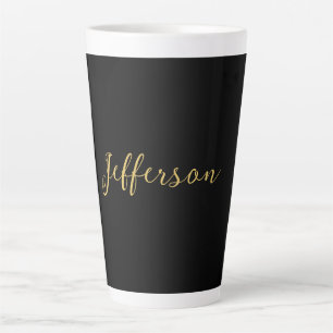 Gold schwarze Farbe elegante moderne minimalistisc Milchtasse
