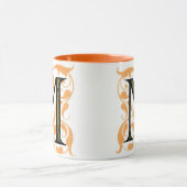 Gold & Schwarze Flora "M" - Tasse (Zentrum)