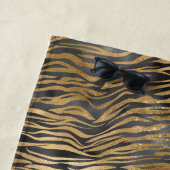 Gold Schwarze Glitze Zebra Print Strandtuch (Beispiel)