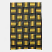Gold Schwarze Küche Handtuch Golden Lattice (Vertikal)