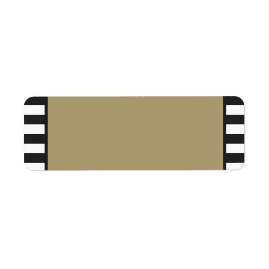 Gold - Schwarze und weiße Streifen - Rücksendeadre (Vorne)