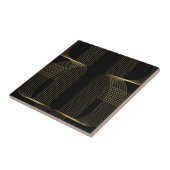Gold, Schwarzes, elegante, coole, einzigartige Fliese (Seite)