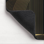 Gold, Schwarzes, elegante, coole, einzigartige Mousepad (Ecke)