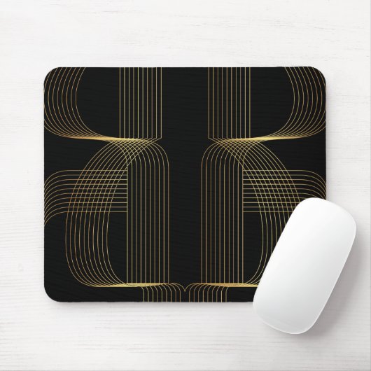 Gold, Schwarzes, elegante, coole, einzigartige Mousepad (Mit Mouse)