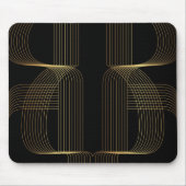 Gold, Schwarzes, elegante, coole, einzigartige Mousepad (Vorne)