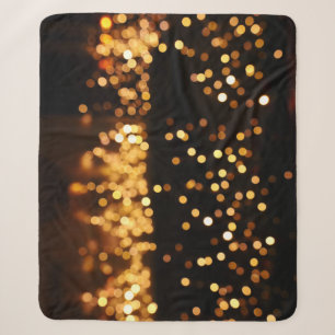 Gold Schwarzes Glitter: Abstrakter unscharfer Hint Sherpadecke