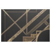 Gold, Schwarzes, Kunst-Deko, metallisch, Muster, Stoff (Fat Quarter (45,7 x 55,9 cm))