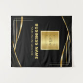Gold Schwarzes Markenlogo Geschäft Fotoautomat Wandteppich (Vorderseite (Horizontal))