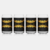 Gold Schwarzes Monochrom Opulentes Wirbeln Flüssig Dosenglas (Links)