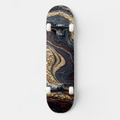 Gold Schwarzes Rotes Geode Skateboard Luxus Achat (Vorderseite)