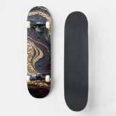Gold Schwarzes Rotes Geode Skateboard Luxus Achat (Vorderseite)