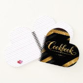 Gold Schwarzes Skript Luxus Glitter Modern Chic Lu Notizblock (Innenseite)