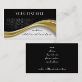 Gold, Schwarzes u. Weiß Visitenkarte (Vorne/Hinten)