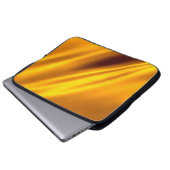 Gold schwellender abstrakter Hintergrund Laptopschutzhülle (Vorne Knopf)