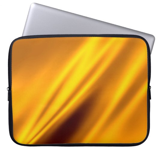 Gold schwellender abstrakter Hintergrund Laptopschutzhülle (Vorderseite)