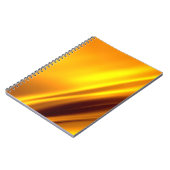 Gold schwellender abstrakter Hintergrund Notizblock (Linke Seite)