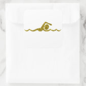 Gold Schwimmen Aufkleber (Tasche)