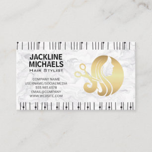 Gold Scissors Beauty-Logo Stylist Treuekarte