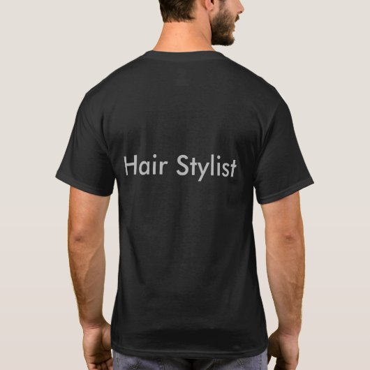 "Gold Scissors" Friseur-Haar-Stylist-T - Shirt (Rückseite)