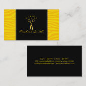 Gold Scissors Haar-Stylistmoderne Zebra-Haut #67 Visitenkarte (Vorne/Hinten)