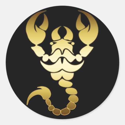 GOLD SCORPION RUNDER AUFKLEBER (Vorderseite)