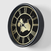 Gold Scottie Dog Uhr (Winkel)