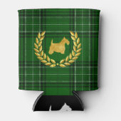 Gold Scottie & Wreath Green Kariert Dosenkühler (Vorderseite)