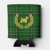 Gold Scottie & Wreath Green Kariert Dosenkühler (Rückseite)